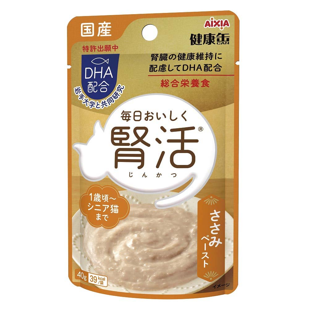 アイシア　国産　健康缶パウチ　腎活　ささみペースト ４０ｇ