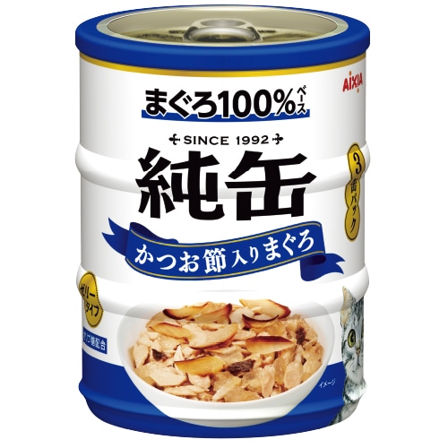 純缶ミニ３Ｐ　かつお節入りまぐろ　６５ｇ×３缶 かつお節入りまぐろ