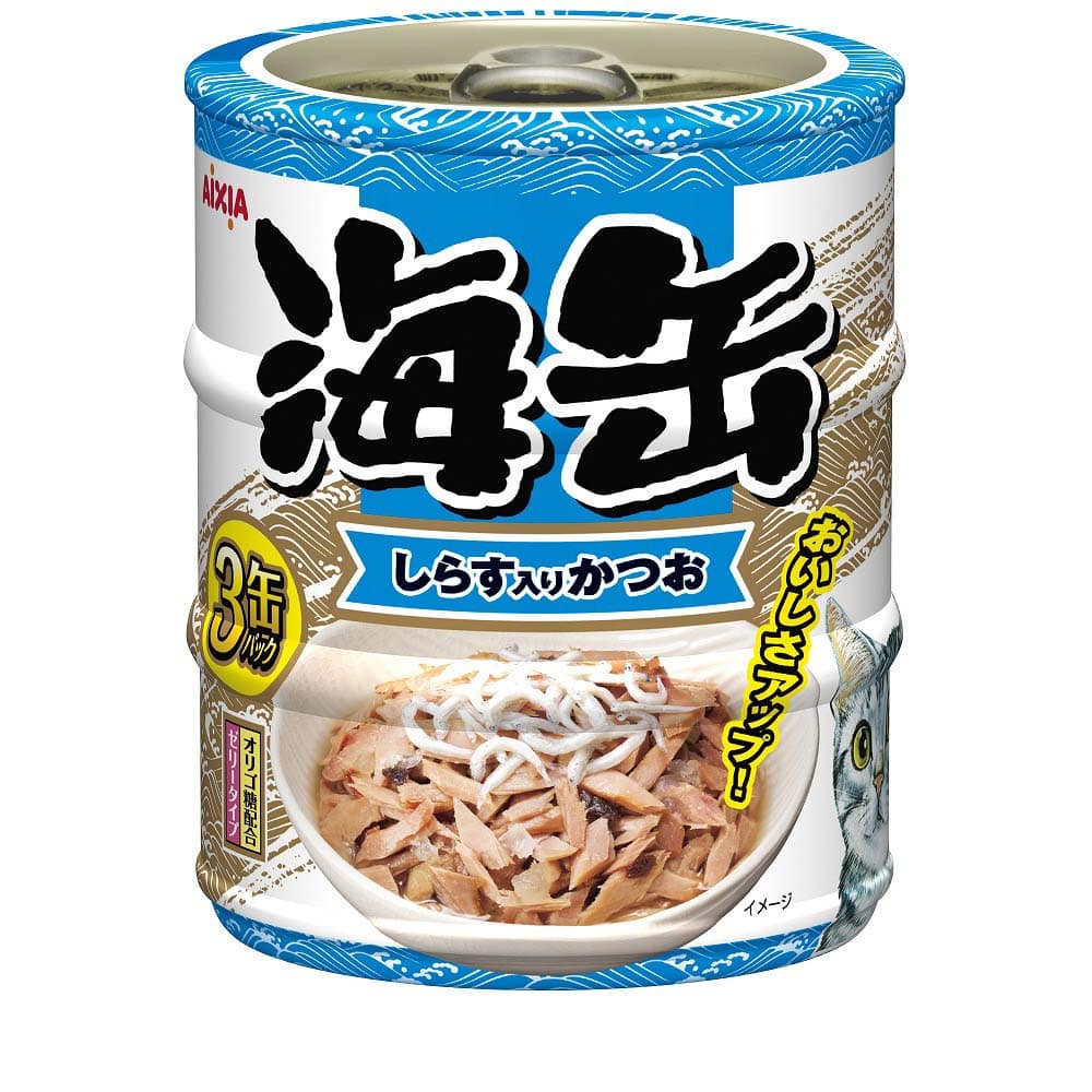 アイシア　海缶ミニ３Ｐしらす入りかつお ６０ｇ×３缶