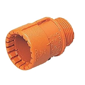 未来工業　コネクタ（Ｇタイプ）ＣＤ単層波付管１６用　ＣＤＫ１６ＧＳ１０（１０個入） オレンジ