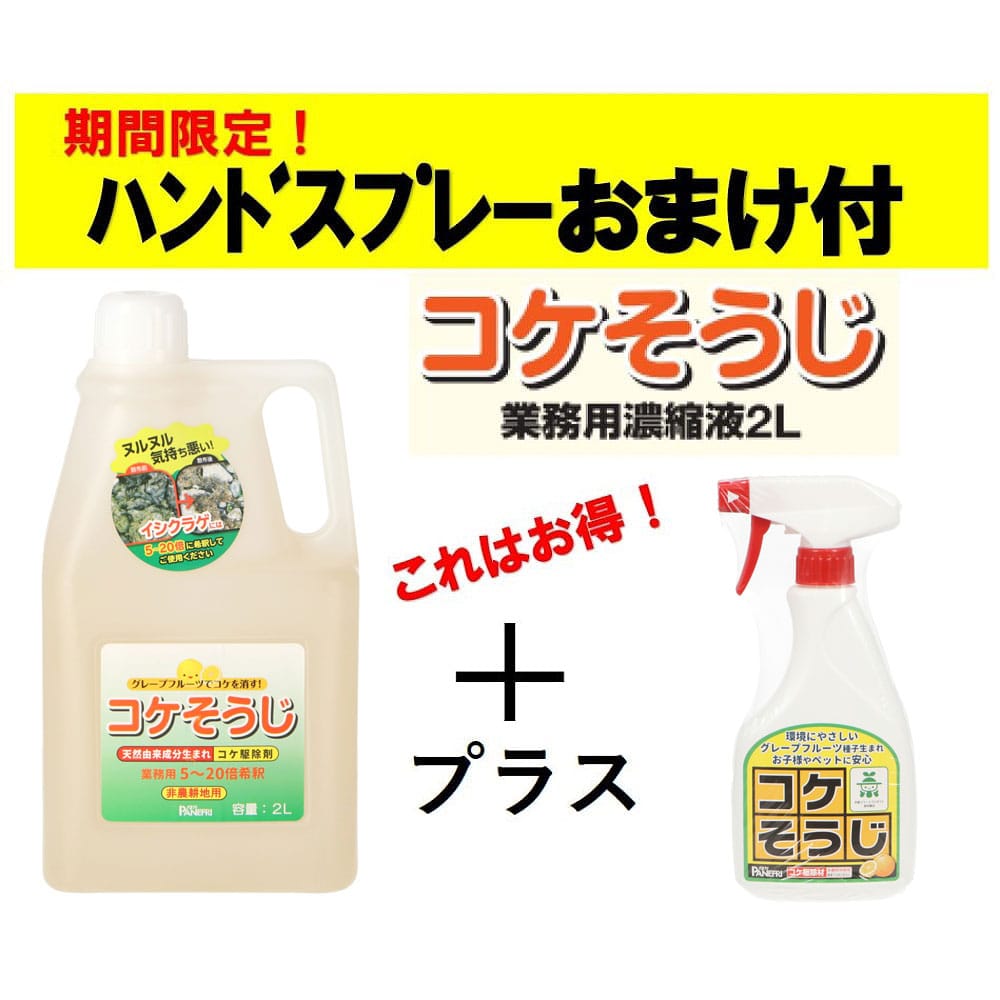 パネフリ工業 コケそうじ業務用濃縮液　2L+ハンドスプレー500ml