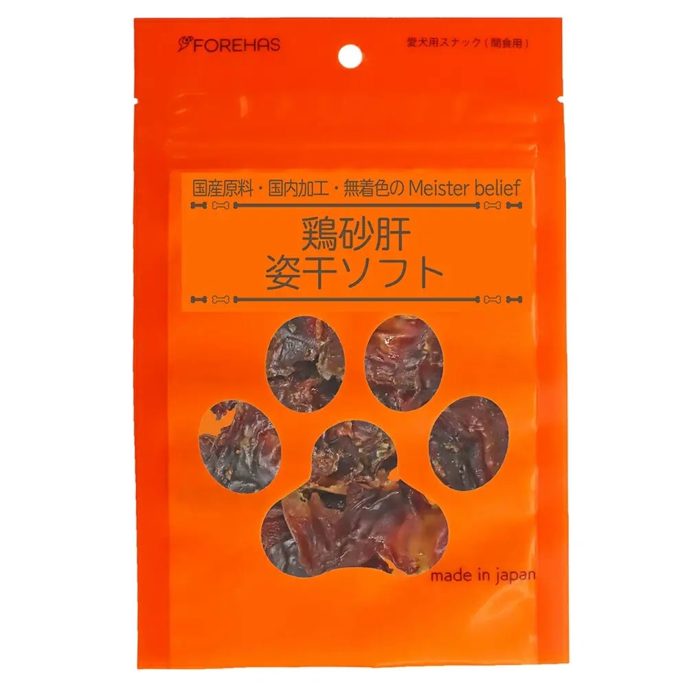 フォレハス　鶏砂肝　姿干ソフト　８０ｇ 姿干ソフト