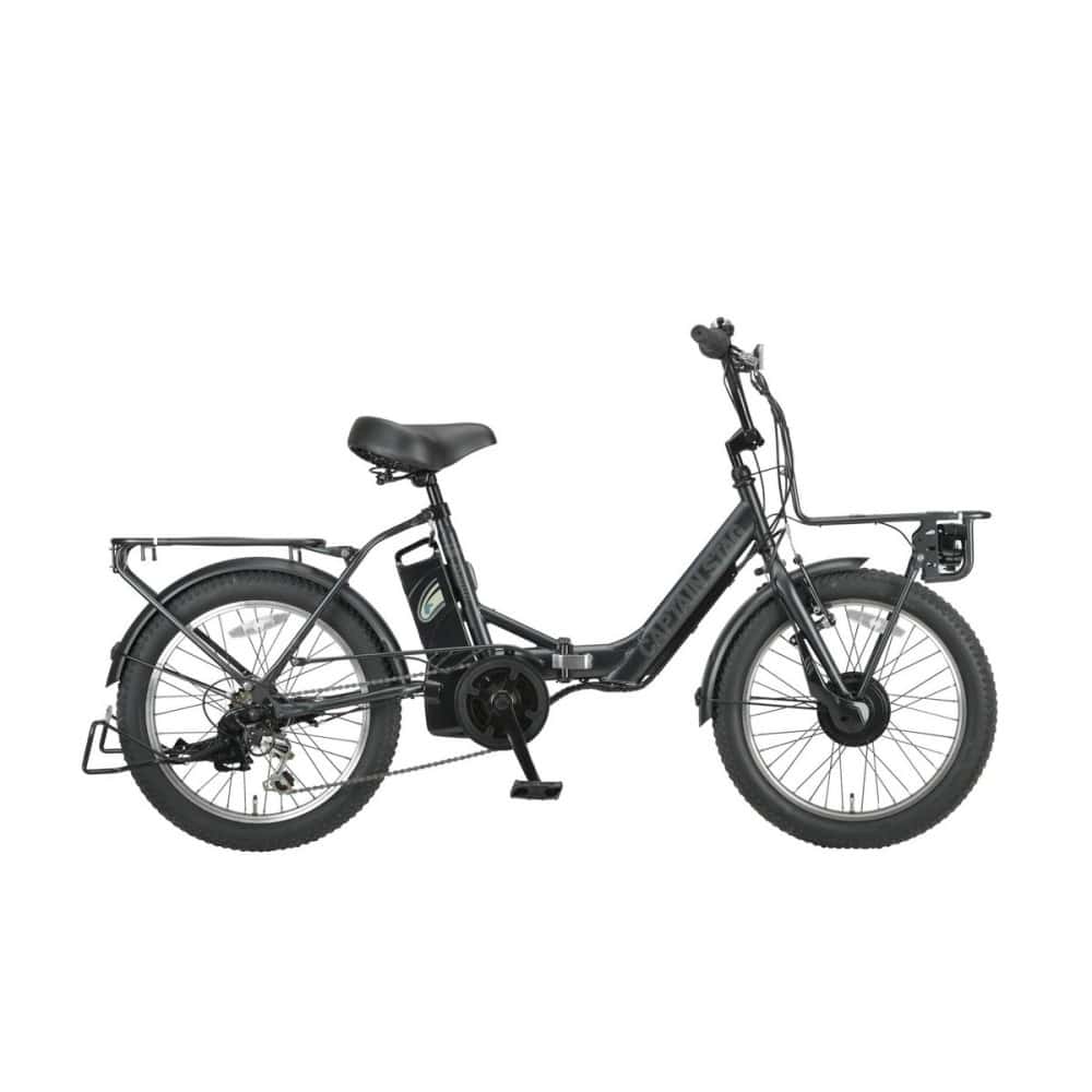 ２０インチ　eバーギー電動　電動アシスト自転車　外装6段 LEDバッテリーライト　マットブラック マットブラック