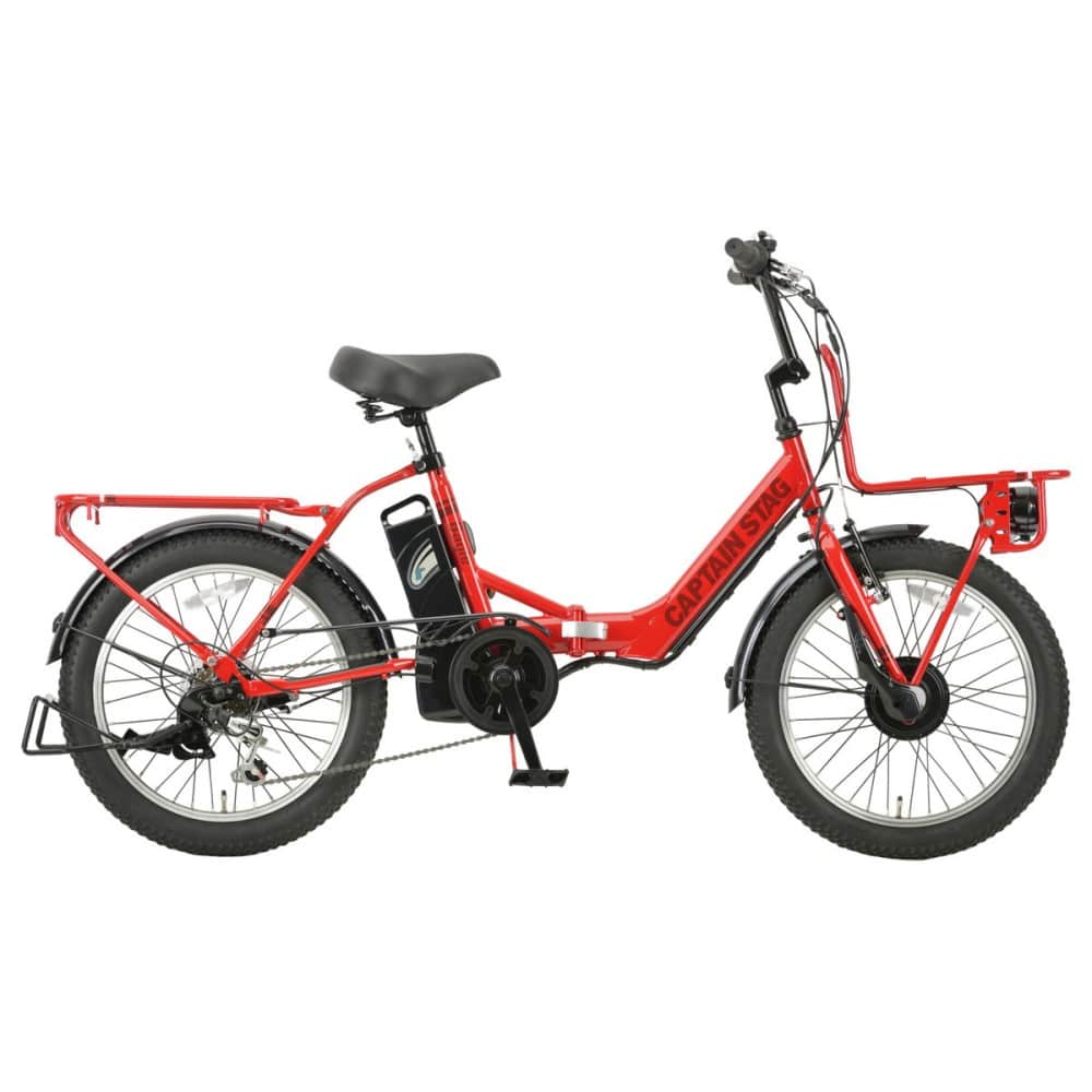 ２０インチ　eバーギー電動　電動アシスト自転車　外装6段 LEDバッテリーライト　グローイングレッド グローイングレッド