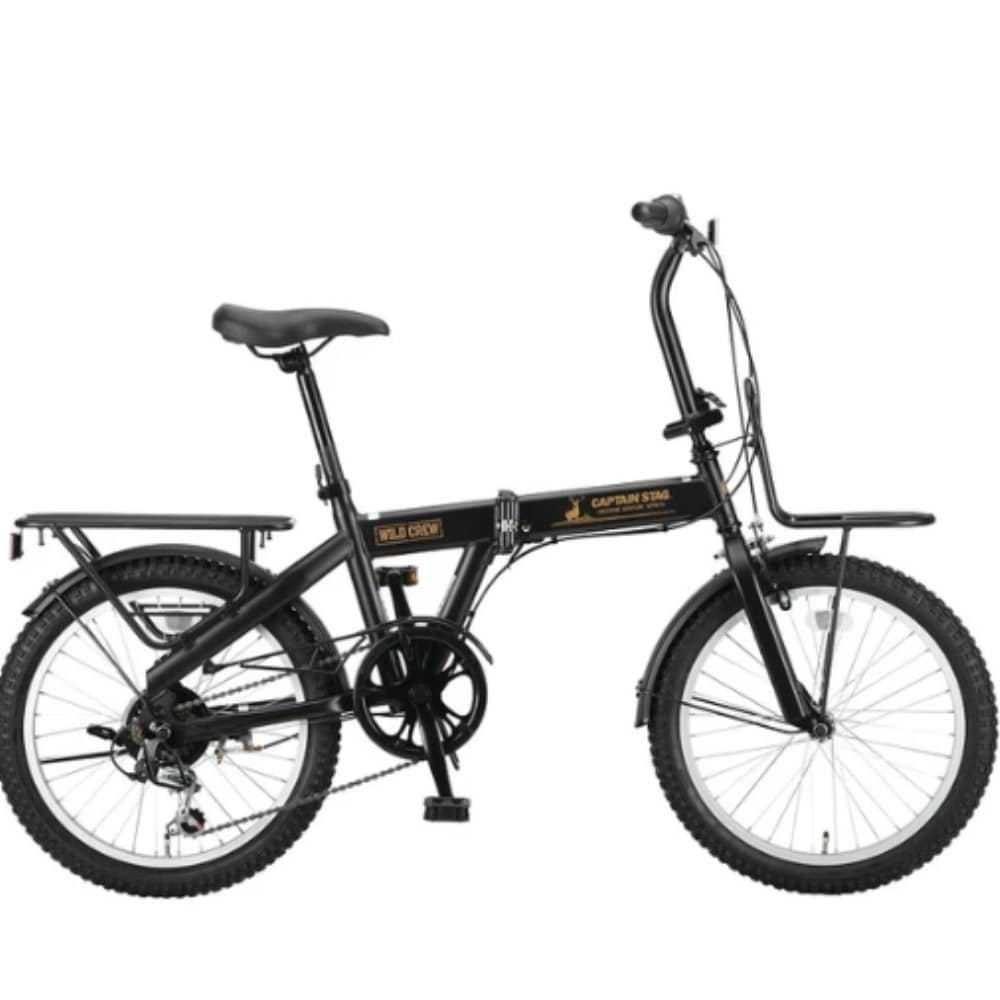 ２０インチ　ワイルドクルー　折りたたみ自転車　外装6段　マットブラック マットブラック