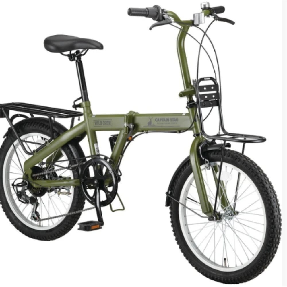 ２０インチ　ワイルドクルー　折りたたみ自転車　外装6段　マットカーキ マットカーキ