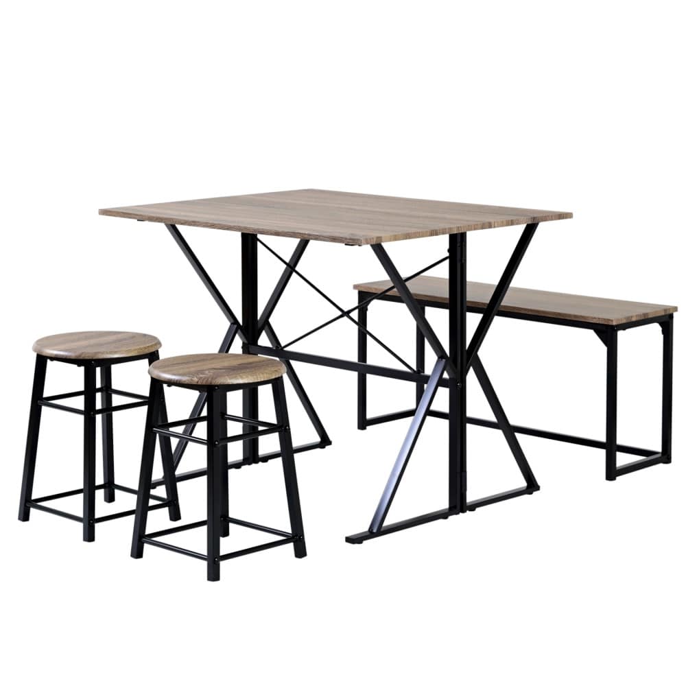 ジェイケイプラン　食卓テーブルセット　ブラックブラウン　ＵＮＩ－０００２ＳＥＴ－ＢＫＢＲ ブラックブラウン