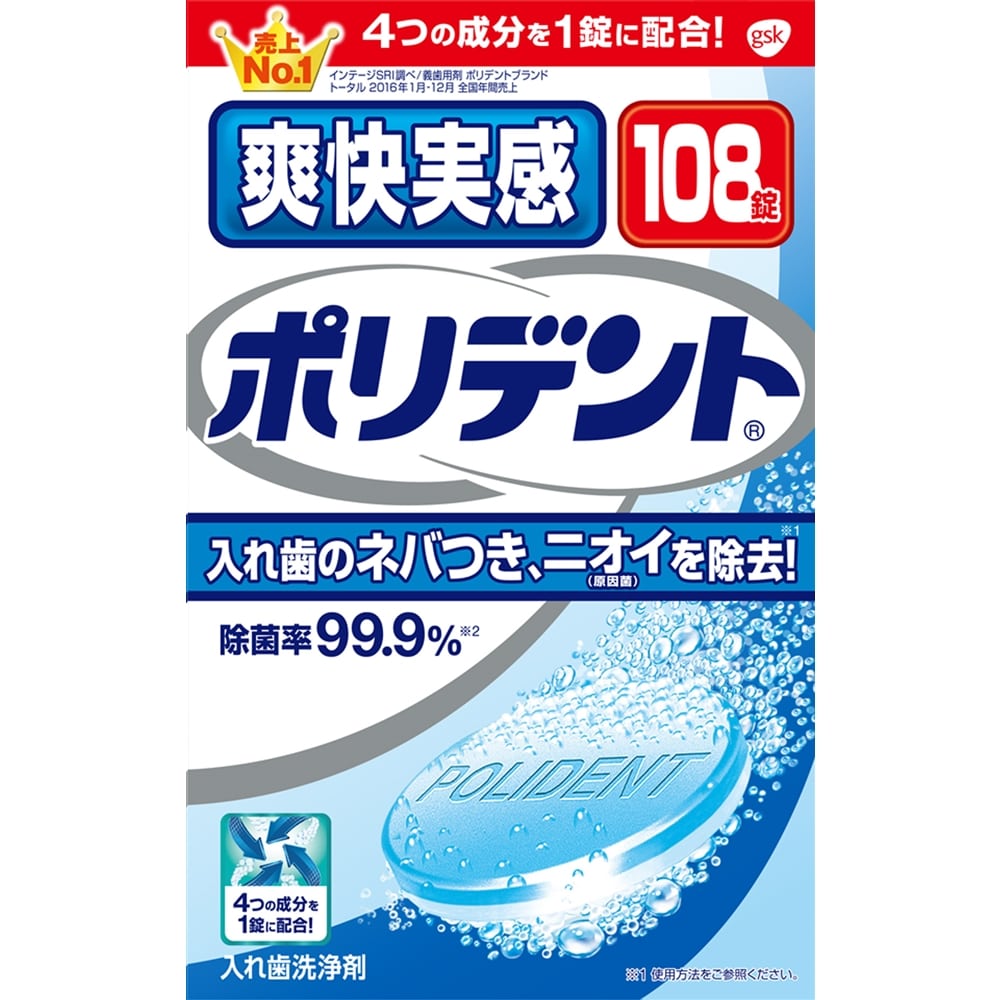 爽快実感ポリデント １０８錠