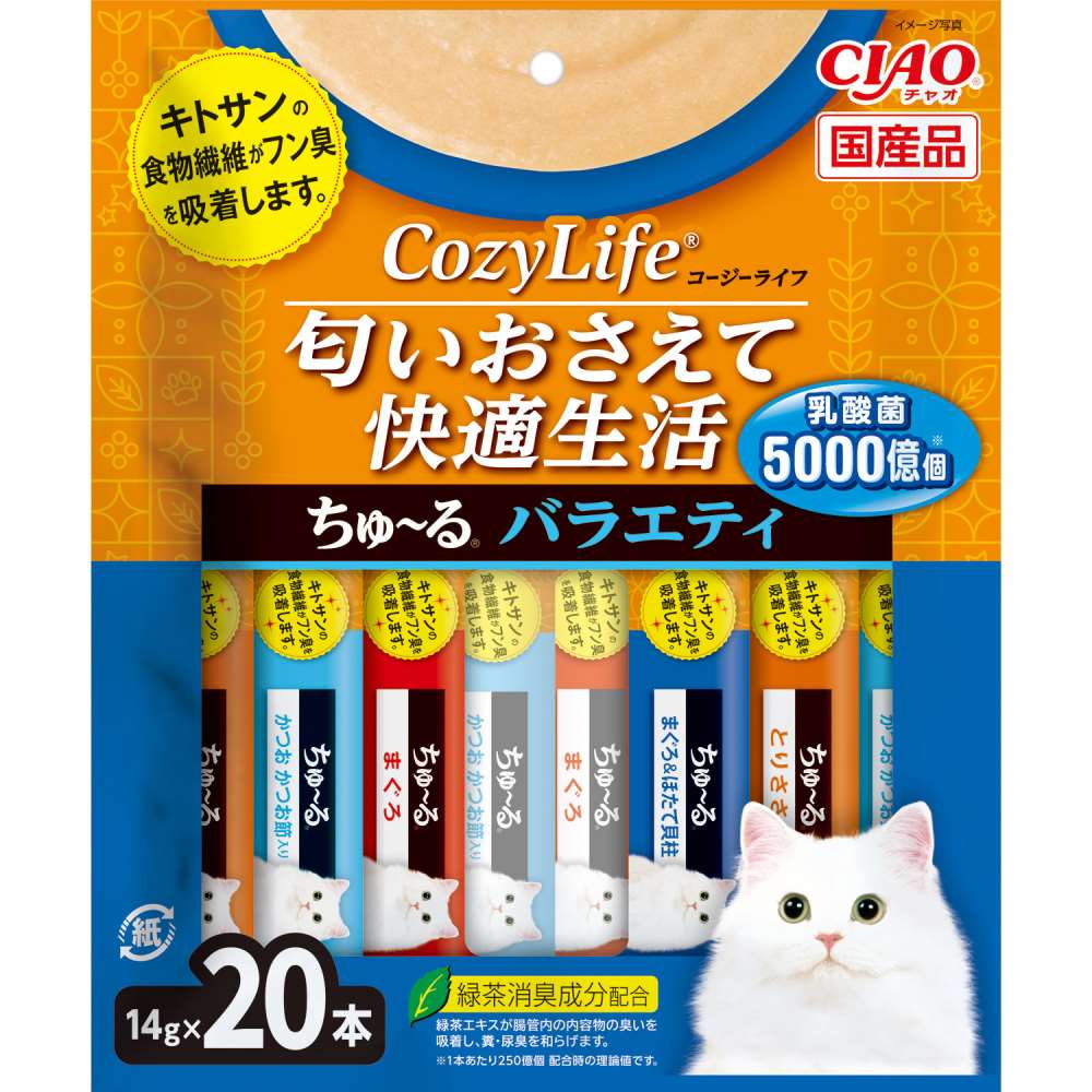 いなば食品　ＣＩＡＯ　Ｃｏｚｙ　Ｌｉｆｅちゅ～る　バラエティ　１４ｇ×２０本