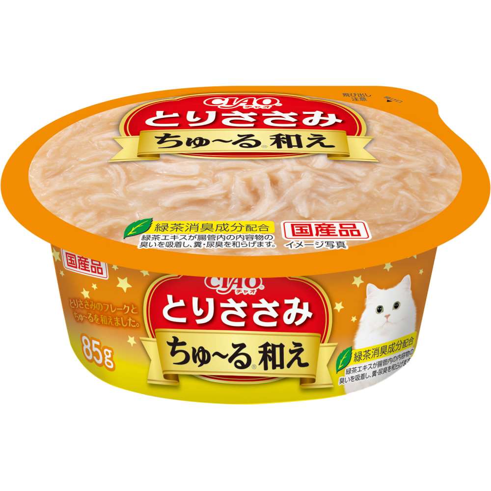 いなば食品　ＣＩＡＯちゅ～る和えカップ　とりささみ　８５ｇ