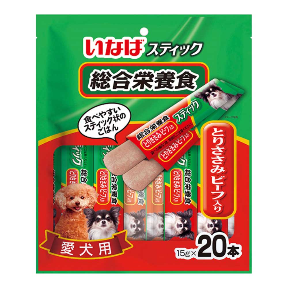 いなば食品　いなばスティック総合栄養食とりささみビーフ　２０本 とりささみビーフ