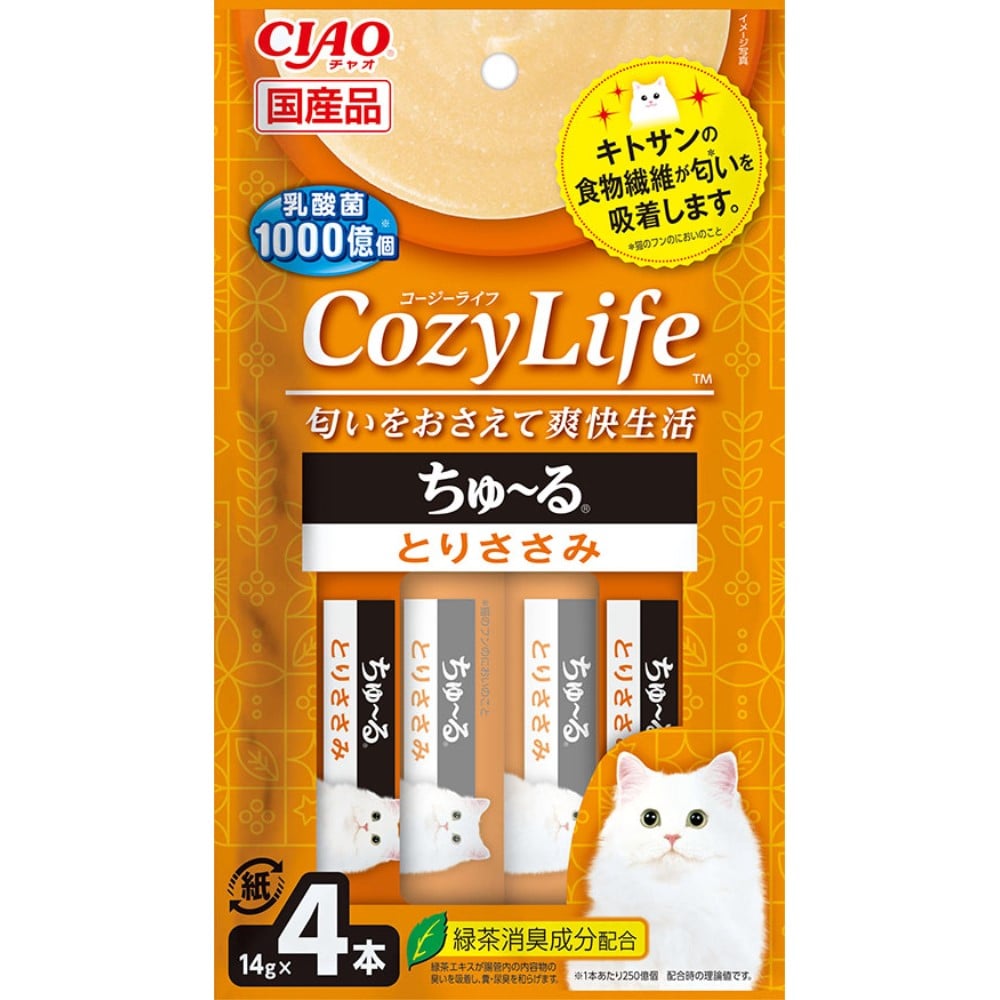 いなば食品　ＣＩＡＯ　Ｃｏｚｙ　Ｌｉｆｅちゅ～る　とりささみ １４ｇ×４本