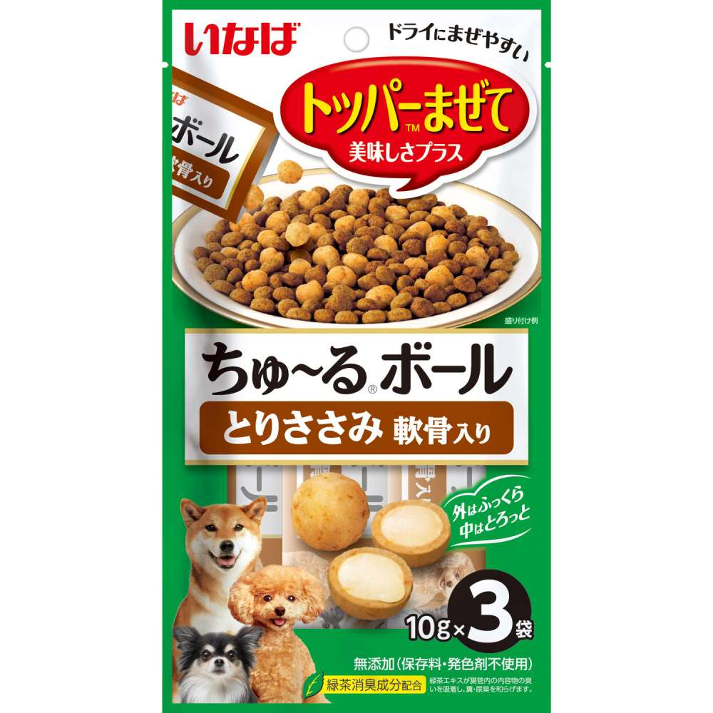 いなば食品　いなば　ちゅ～るボール　とりささみ　軟骨入り　１０ｇ×３袋 とりささみ軟骨入り10ｇ×3袋