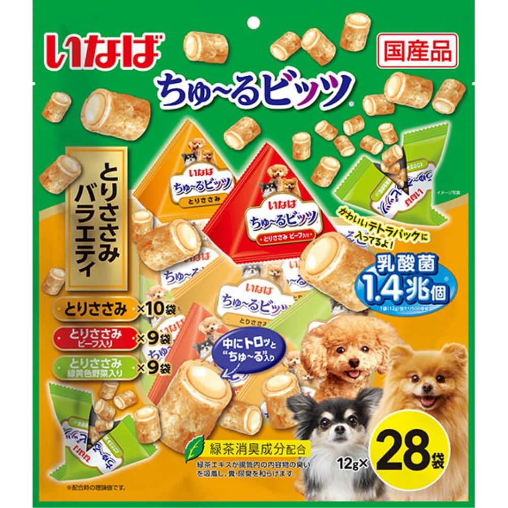 いなば食品　ちゅ～るビッツ乳酸菌とりささみバラエティ １２ｇ×２８袋