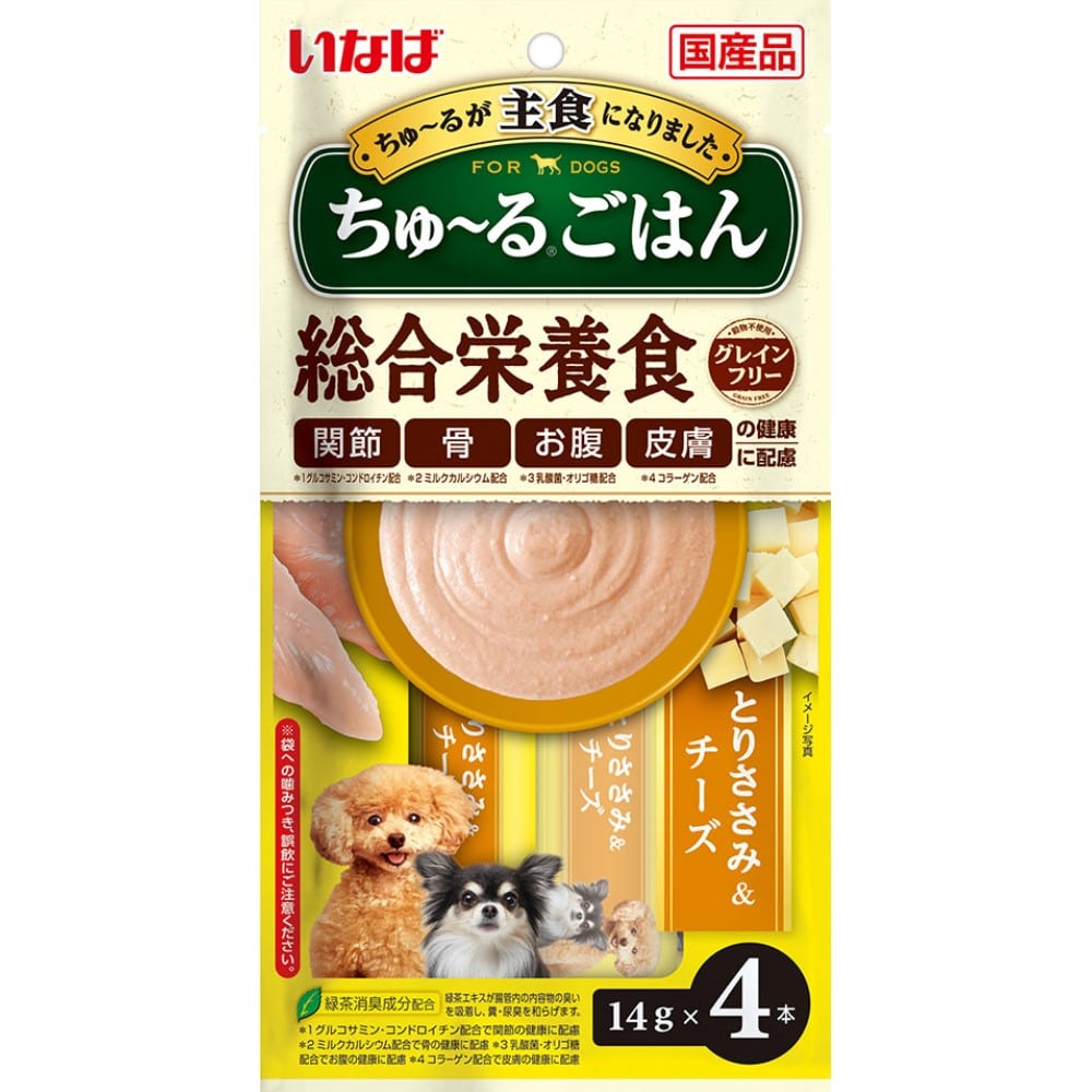 いなば食品　ちゅ～るごはん　とりささみ＆チーズ １４ｇ×４本