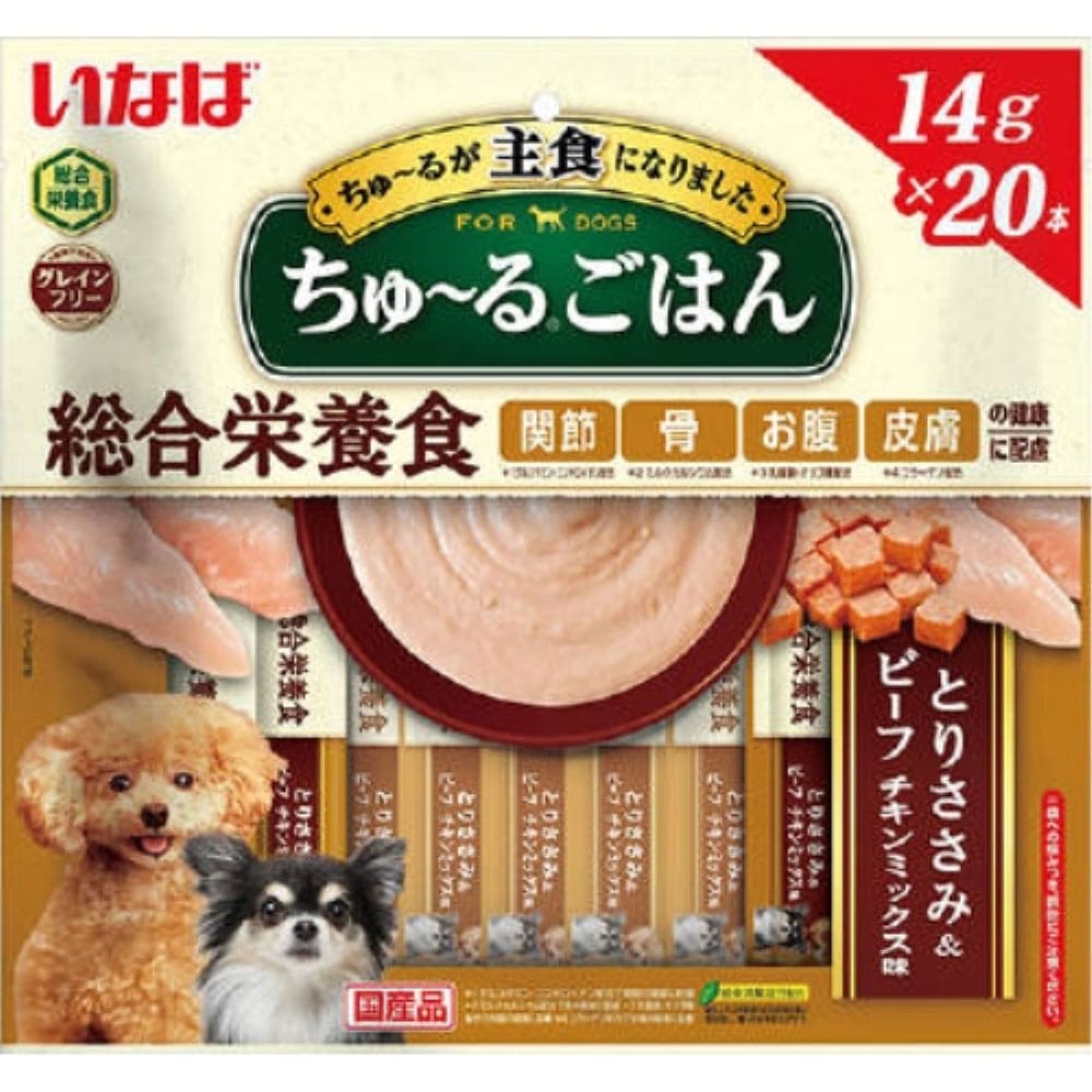 いなばペットフード　ちゅ～るごはん２０Ｐ　とりささみ＆ビーフ　チキン とりささみ＆ビーフ　チキン