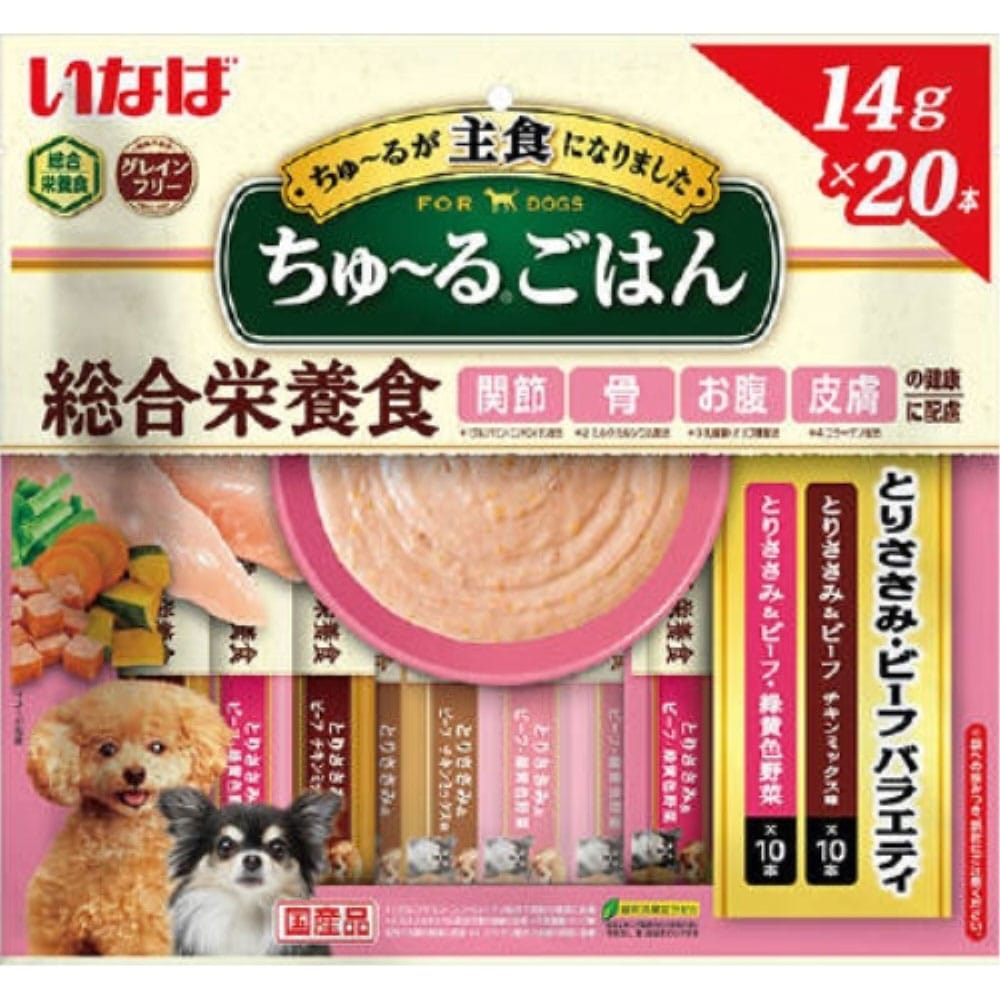 いなばペットフード　ちゅ～るごはん２０Ｐ　とりささみ　ビーフバラエティ とりささみ　ビーフバラエティ