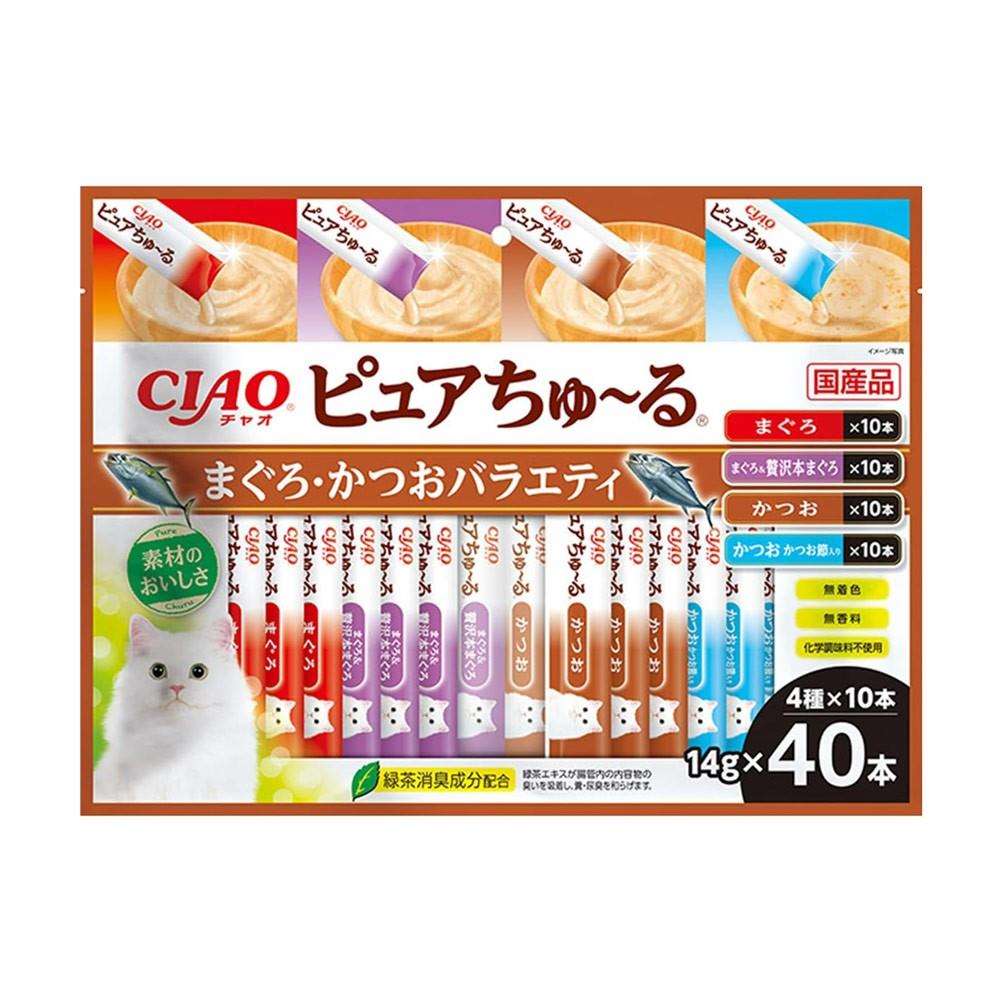 いなば食品　ＣＩＡＯピュアちゅ～る　まぐろかつお１４ｇ×４０本 まぐろかつお