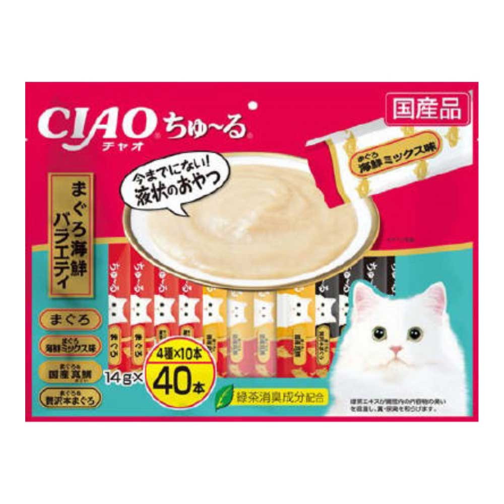 ＣＩＡＯちゅ～るまぐろ海鮮バラエティ　４０本