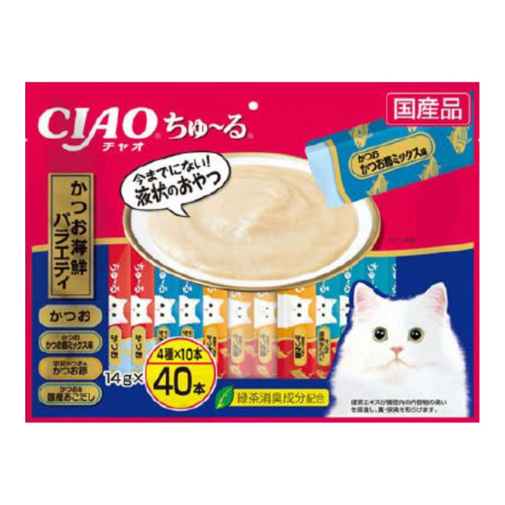 ＣＩＡＯちゅ～るかつお海鮮バラエティ　４０本 かつお海鮮バラエティ