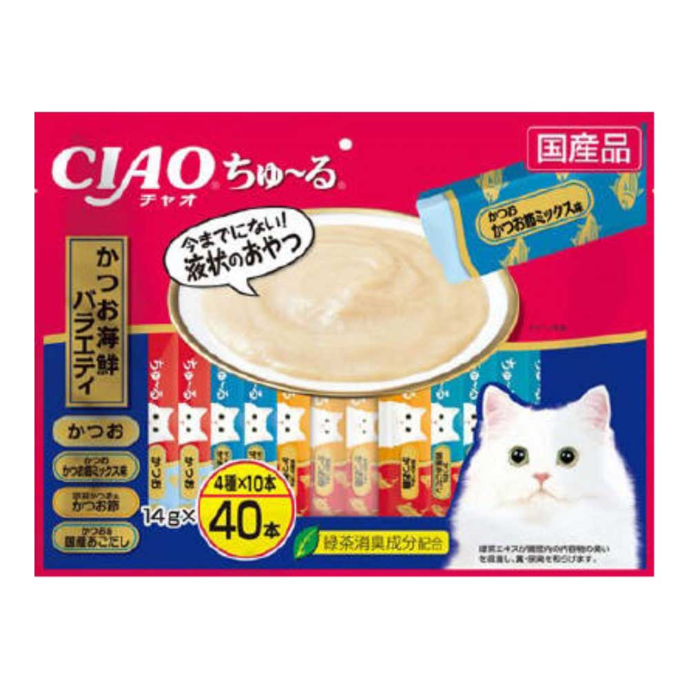 ＣＩＡＯちゅ～るかつお海鮮バラエティ　４０本