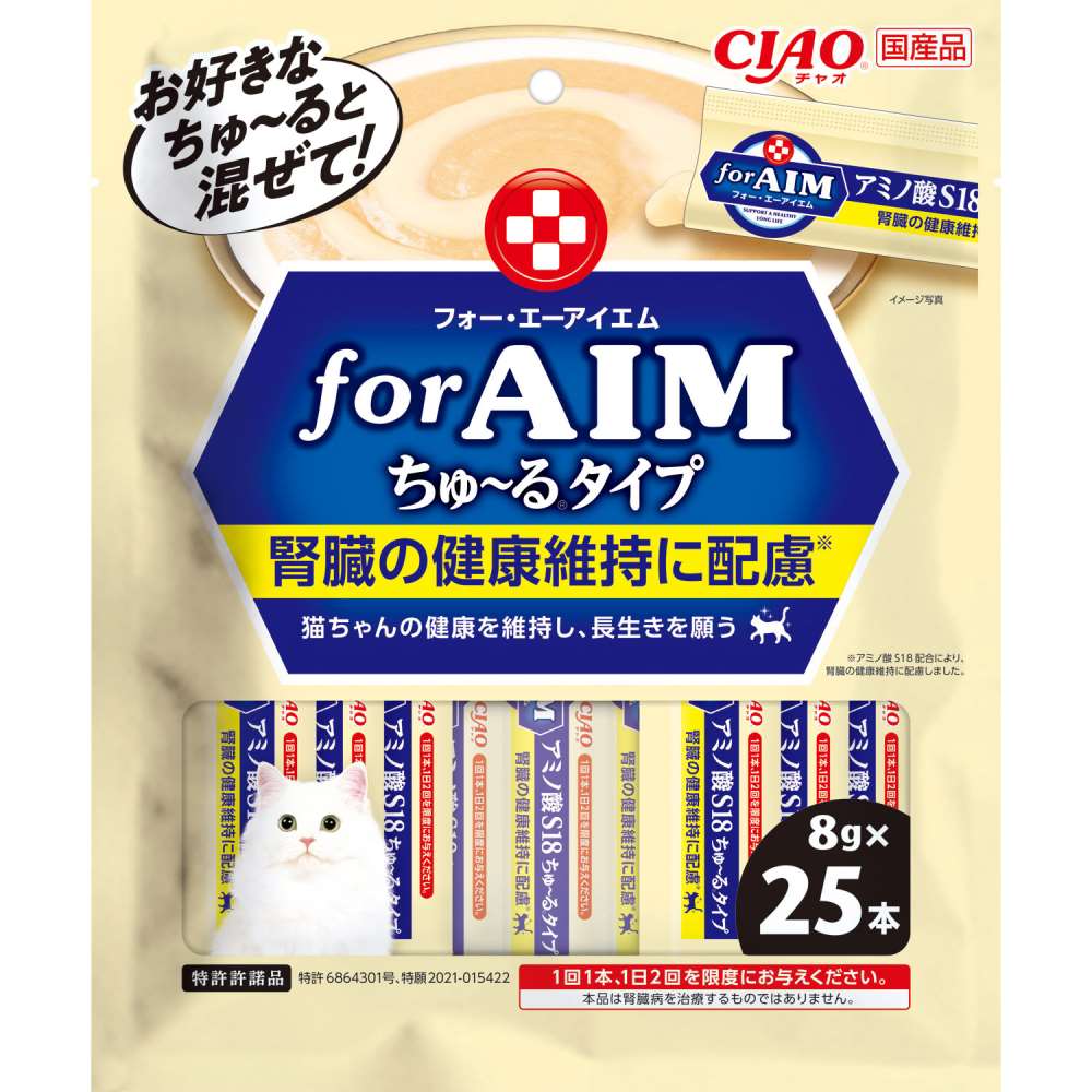 いなば食品　ＣＩＡＯ　ｆｏｒ　ＡＩＭちゅ～る　アミノ酸Ｓ１８　８ｇ×２５本 アミノ酸Ｓ188ｇ×25本
