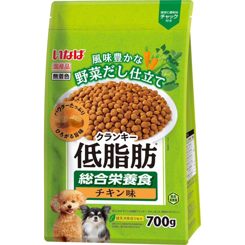 いなば食品　いなば　低脂肪クランキー　野菜だし　チキン味　７００ｇ 野菜だしチキン味700ｇ