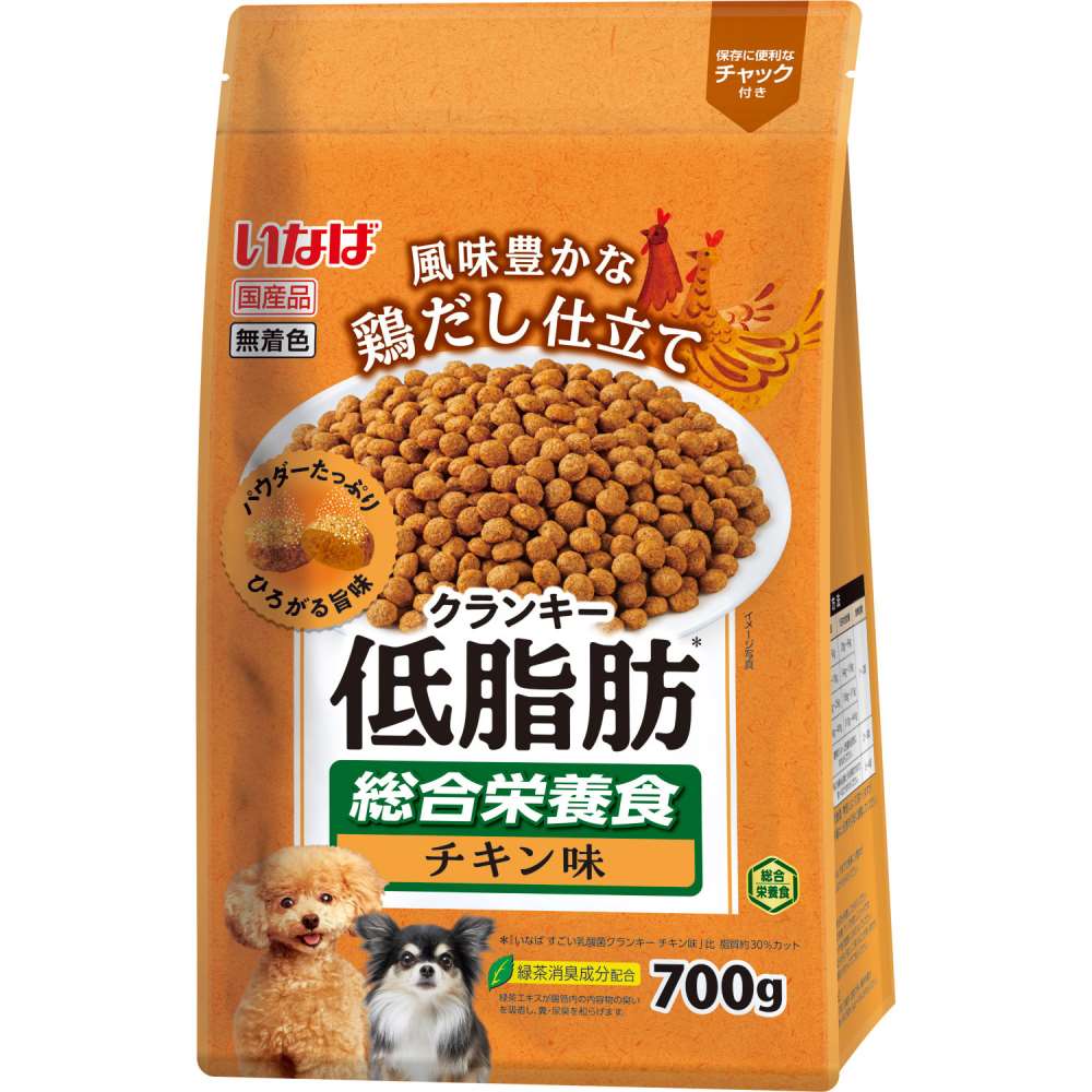いなば食品　いなば　低脂肪クランキー　鶏だし　チキン味　７００ｇ 鶏だしチキン味700ｇ