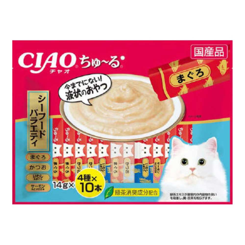 チャオ　ちゅ～る　シーフードバラエティ４０本 シーフードバラエティ
