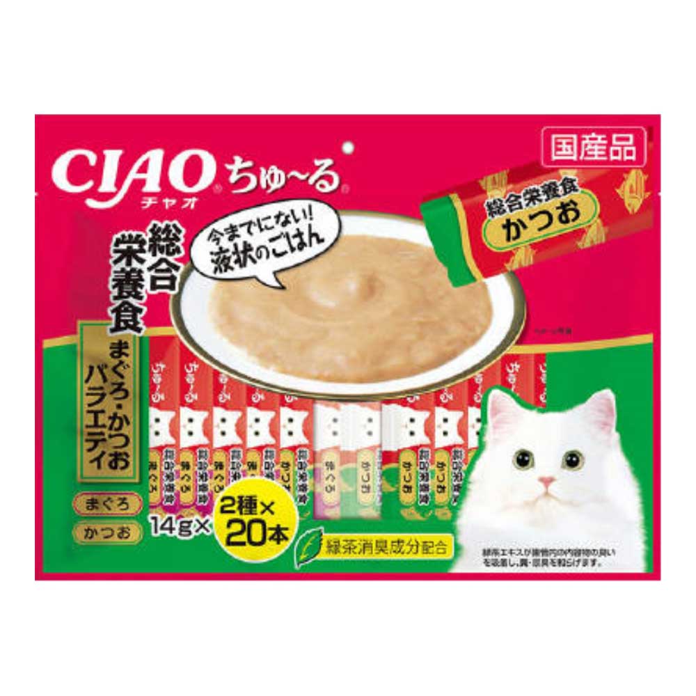 ちゅ～る総合栄養食　まぐろかつおバラエティ４０本 総合栄養食　まぐろかつおバラエティ