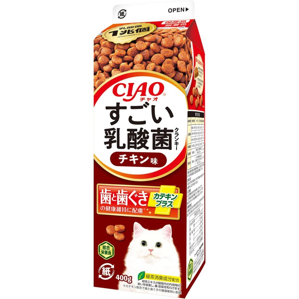 いなば食品　ＣＩＡＯすごい乳酸菌 カテキン＋チキン味４００ｇ