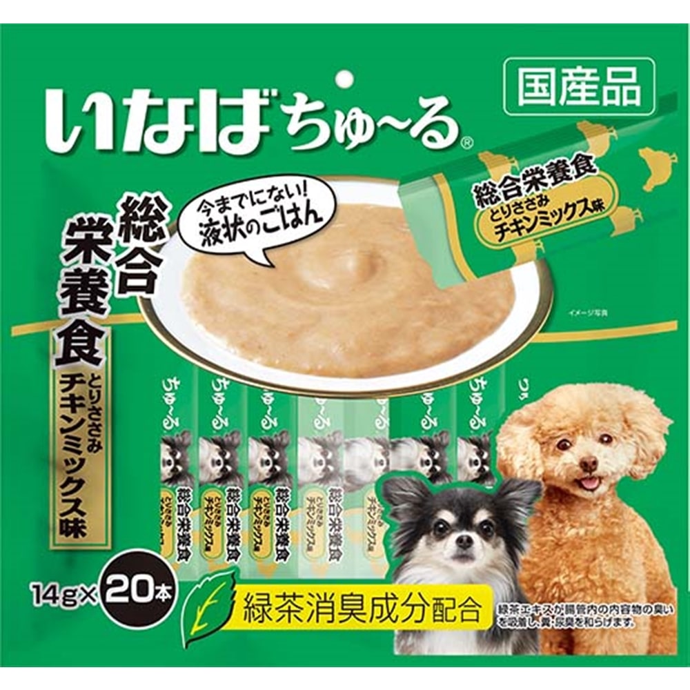 いなばペットフード　犬ちゅ～る　20本入り　総合栄養食　とりささみ　チキンミックス味