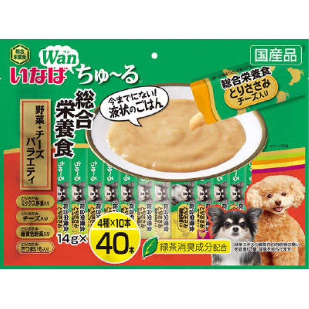 いなば食品　ＷＡＮちゅ～る　総合栄養食野菜・チーズバラエティ　４０本 ＷＡＮちゅ～る　総合栄養食野菜・チーズバラエティ