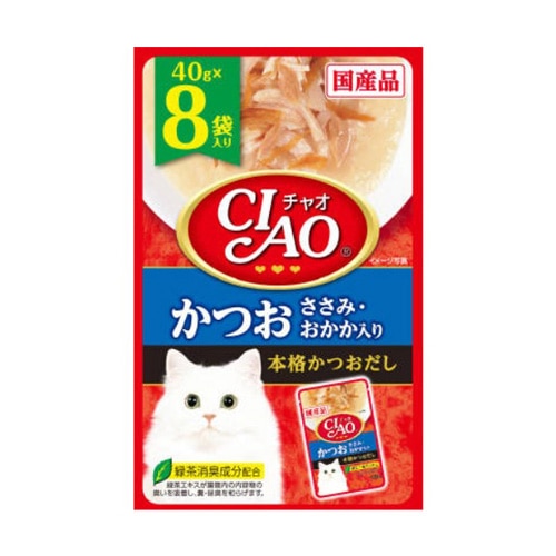 ＣＩＡＯパウチ　８Ｐ　かつお　ささみ・おかか入り かつお　ささみ・おかか入り