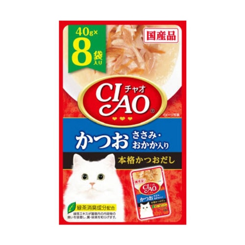 ＣＩＡＯパウチ　８Ｐ　かつお　ささみ・おかか入り