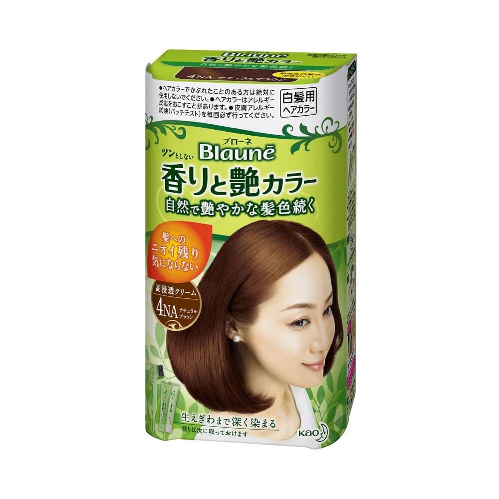 花王　ブローネ 香りと艶カラー クリーム 4NA：ナチュラルブラウン