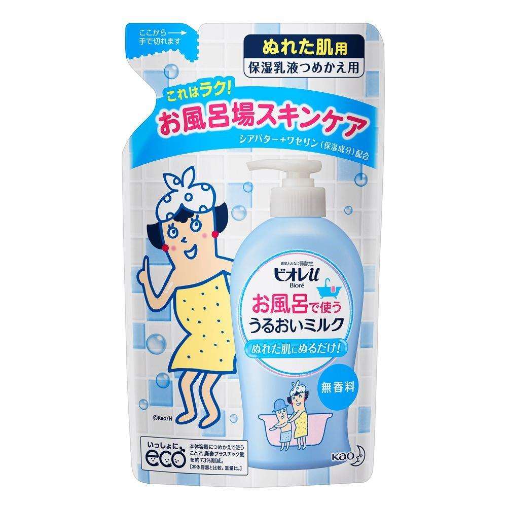 花王　ビオレｕ　お風呂で使ううるおいミルク　無香料　つめかえ用　２５０ｍｌ