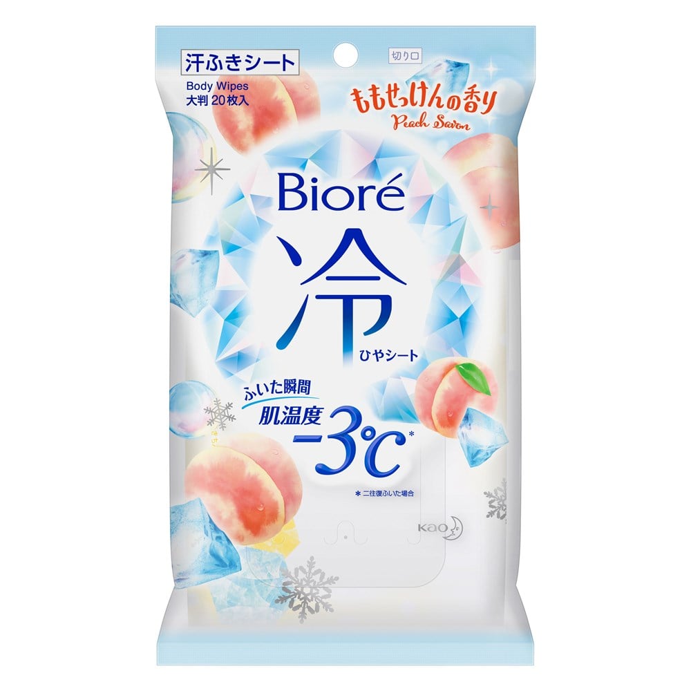 花王　ビオレ冷シート　ももせっけん