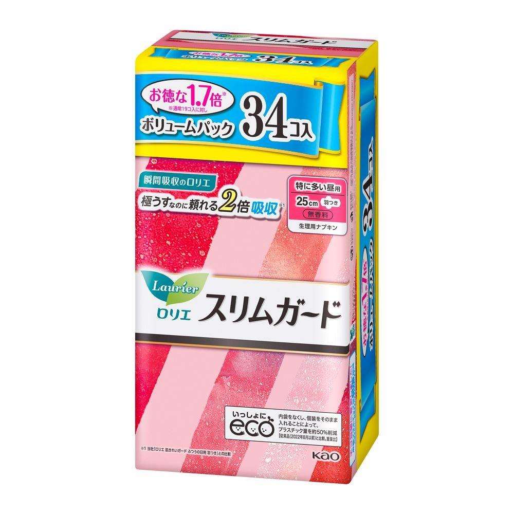 花王　ロリエ　スリムガード　ボリュームパック　特に多い昼用　３４コ 特に多い昼用　３４コ