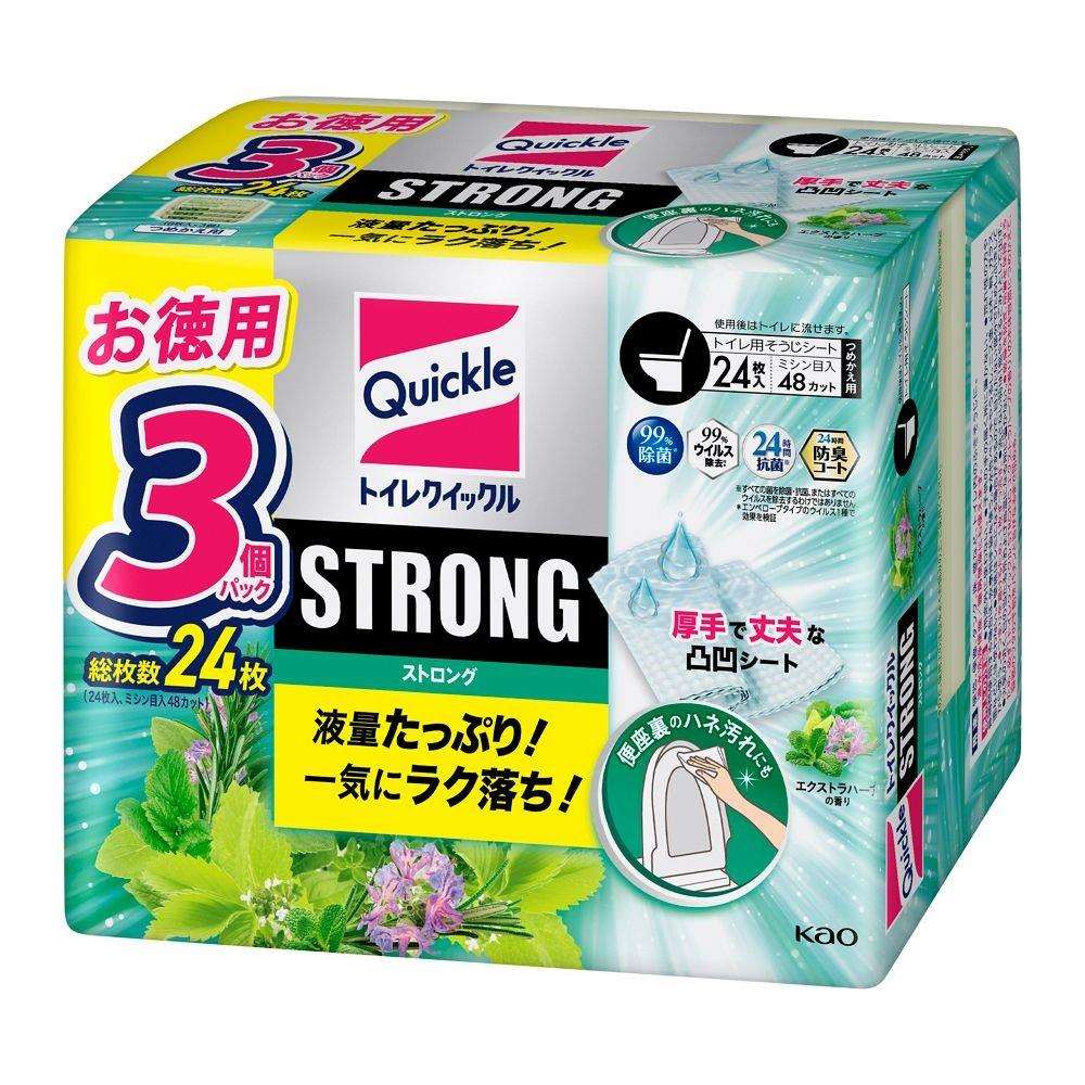 花王　トイレクイックル　ストロング　エクストラハーブの香り　つめかえ用　２４枚 ハーブ替２４枚