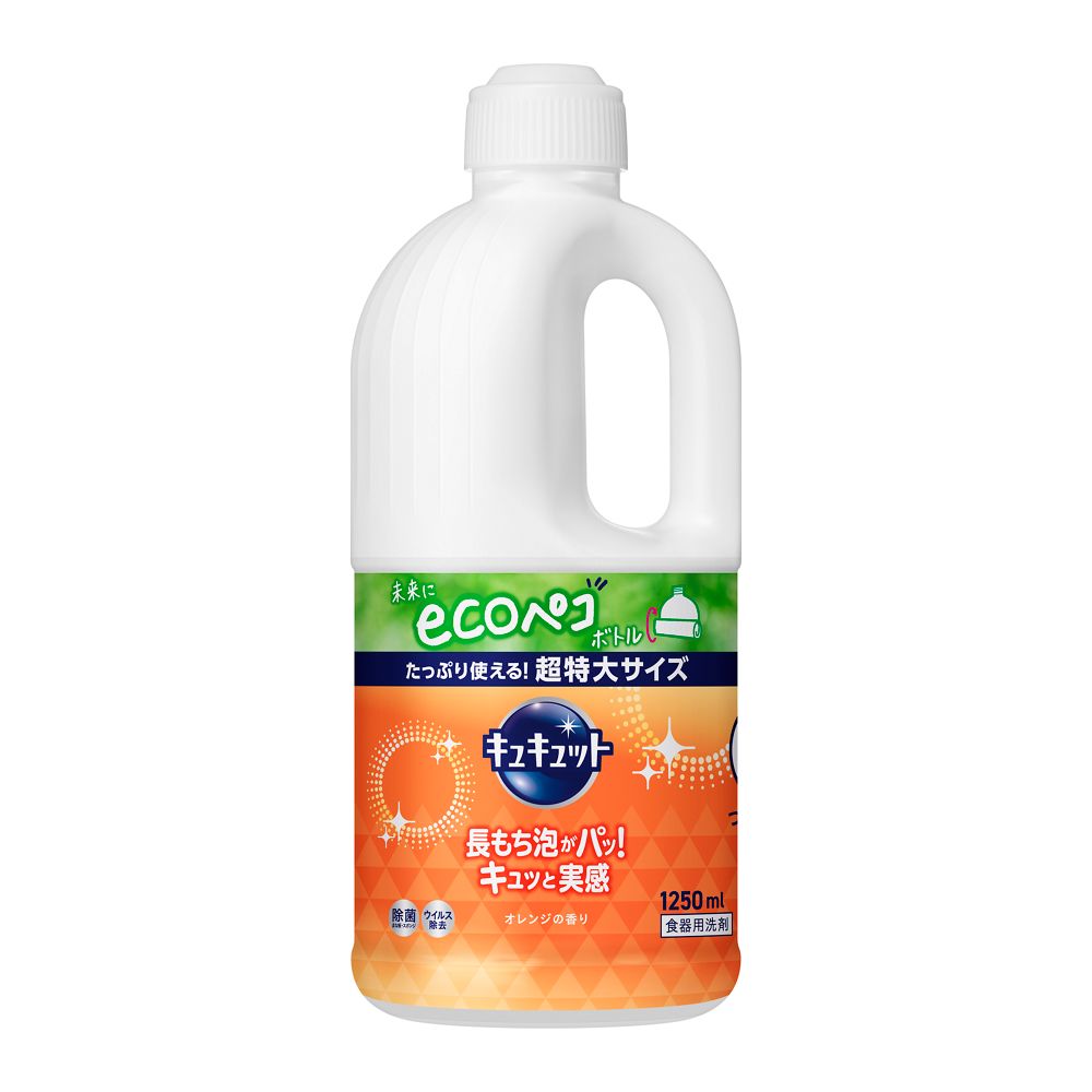 花王　キュキュット　オレンジの香り　つめかえ用　1250ｍｌ　×6個セット オレンジ　1250ml×6個セット