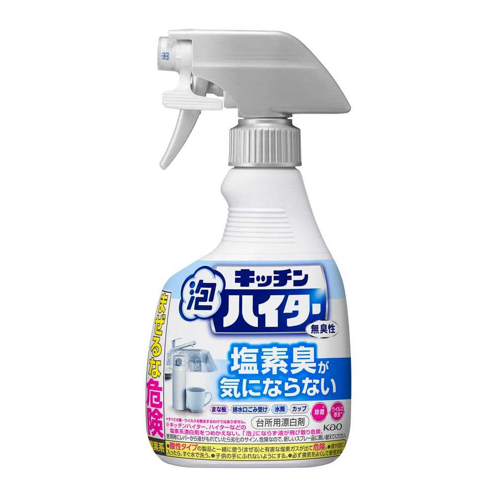 花王　キッチン泡ハイター　本体　無臭性　４００ｍｌ 本体　無臭性