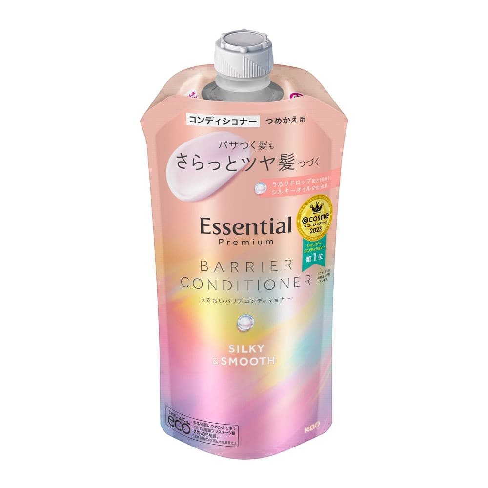 花王　エッセンシャル　プレミアム　うるおいバリアコンディショナー　シルキー＆スムース　つめかえ用　３４０ｍｌ つめかえ用