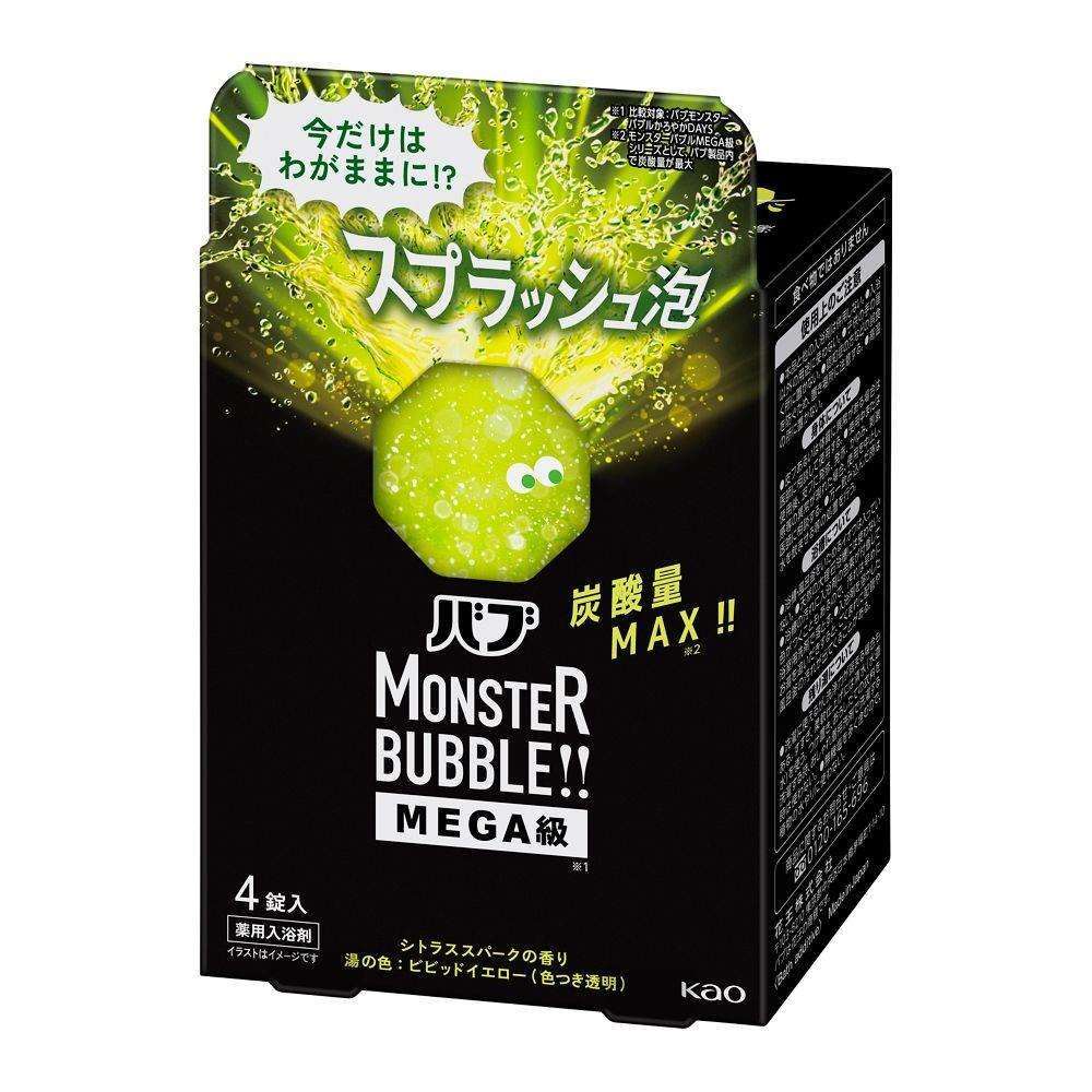 花王　バブ　モンスターバブルＭＥＧＡ　スプラッシュ泡　４錠入 スプラッシュ泡　４錠入