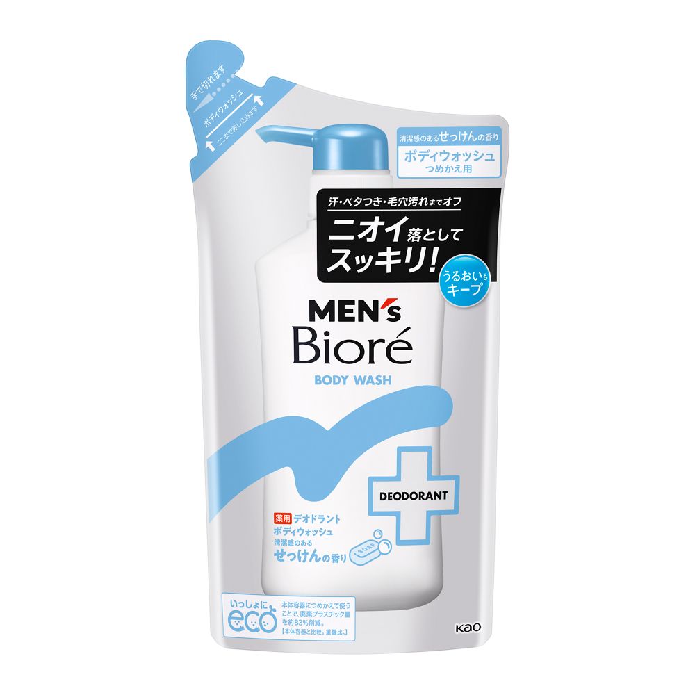 花王　メンズビオレ　薬用デオドラントボディウォッシュ　せっけんの香り　つめかえ３６０ｍｌ 詰め替え