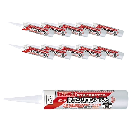 【まとめてお得】コニシ(Konishi) 　変成シリコンシーラント　ホワイト　×10本セット