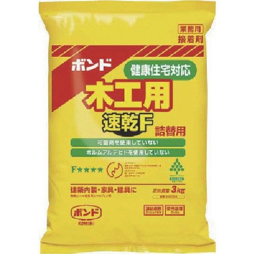 木工用速乾詰替え　白色透明 ３Ｋｇ