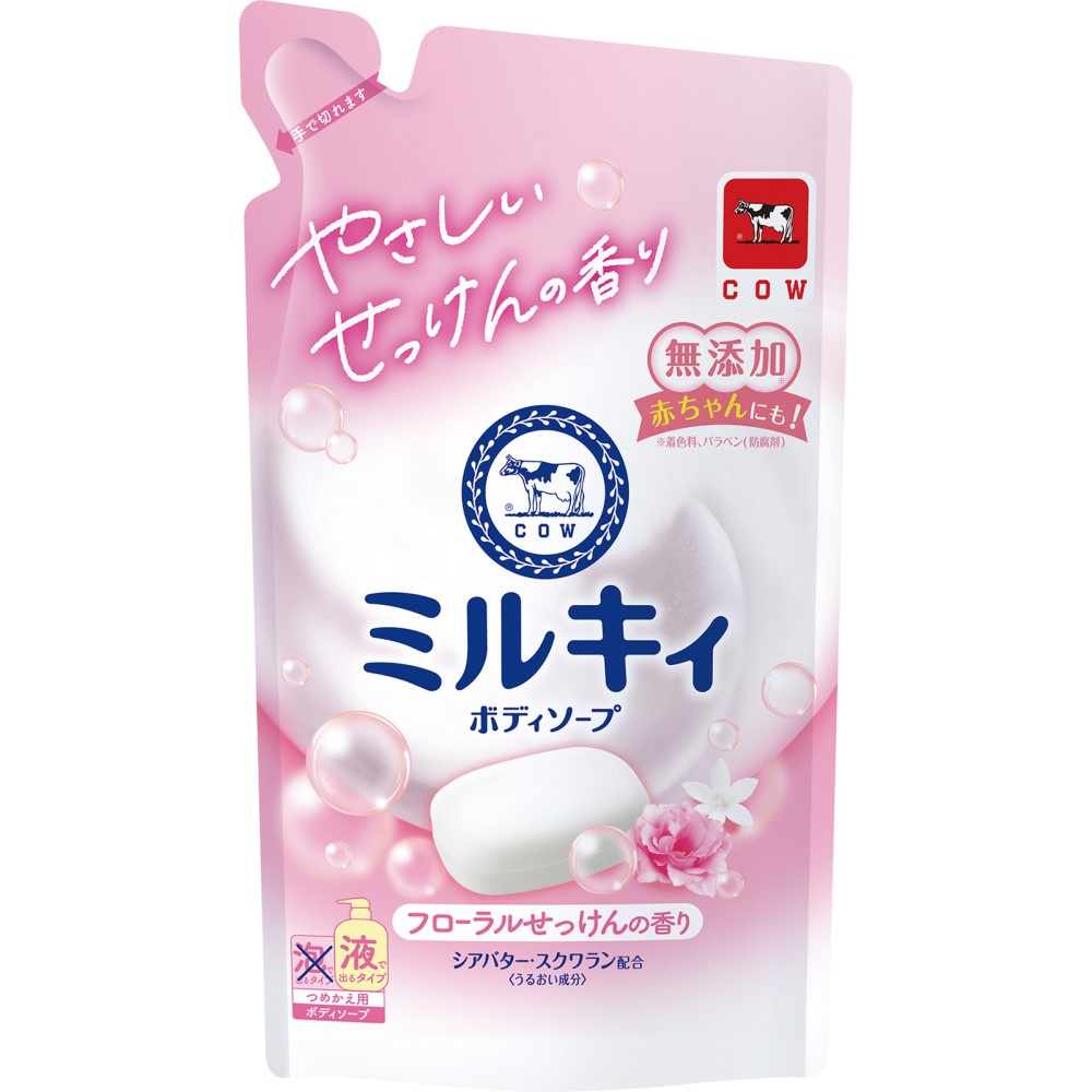 牛乳石鹸共進社　ミルキィボディソープ　フローラルせっけんの香り　詰替用３６０ｍｌ 詰替360ｍL