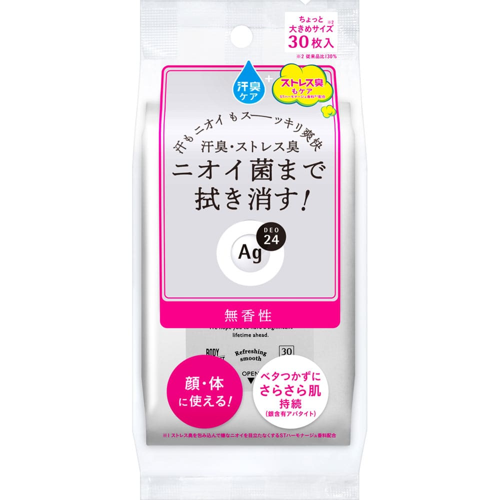 ファイントゥデイ Agデオ２４　クリアシャワーシート（無香料）３０ 無香料30枚入