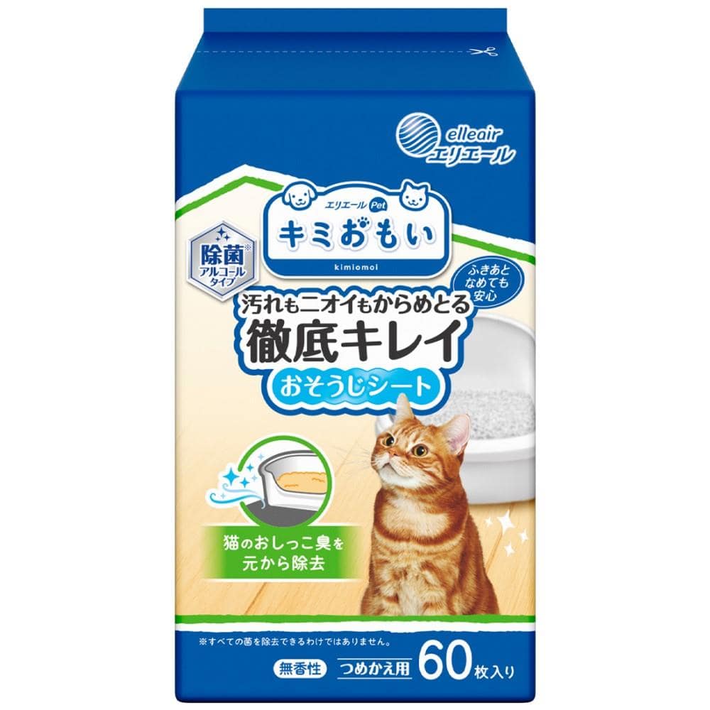 大王製紙 キミおもい　徹底キレイおそうじシート　ボトルつめかえ　６０枚 ボトルつめかえ　６０枚